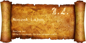 Noszek Lajos névjegykártya